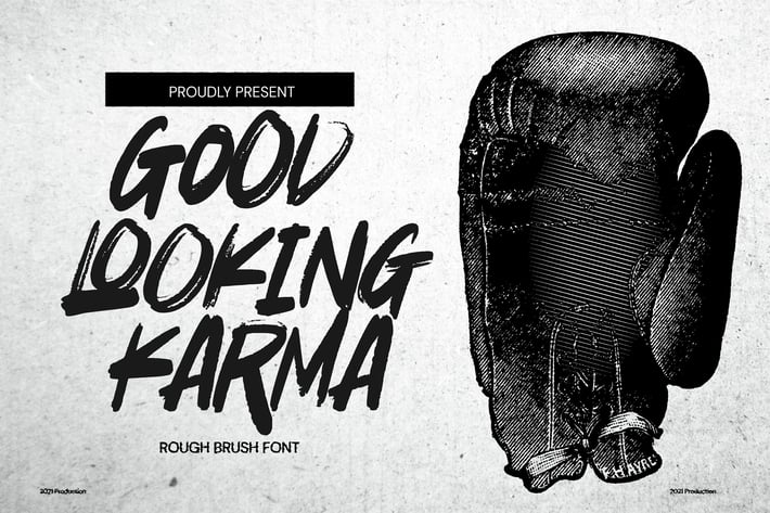 Good Looking Karma - natural Rough Brush Font