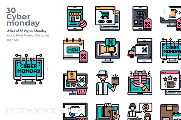 30 Cyber Monday Icons