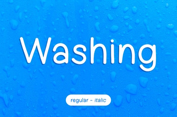 Washing - Handwritten sans-serif font