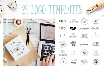 24 logo templates for Photographers