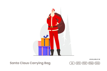 Santa Claus Carrying Bag