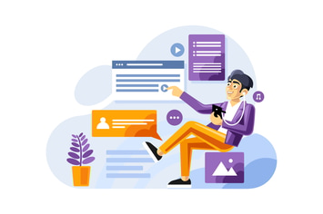 Social media influencer Illustration