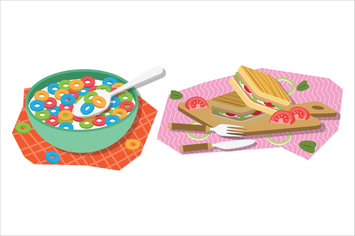 Breakfast Food Illustration