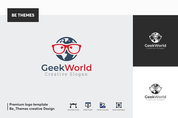 Geek World Logo Template