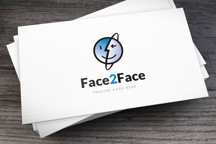 Face 2 Face Logo Template