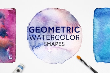 Geometric Watercolor Shapes