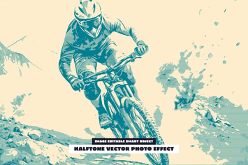Halftone Vector Photo Effect