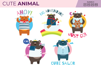 Sailor bear collection JPG PNG