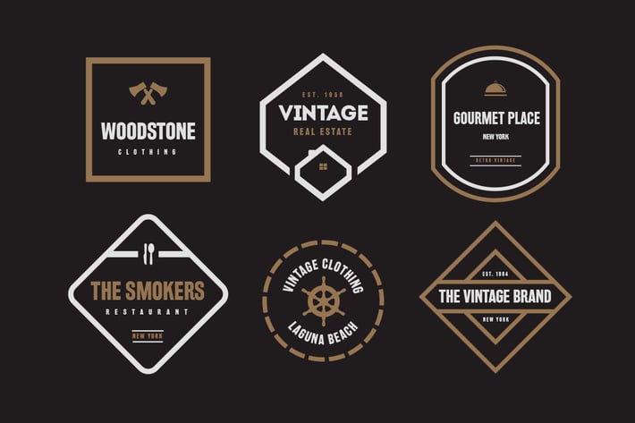 Vintage Labels and Badges V1