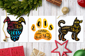 Happy New 2018 Year With Dog