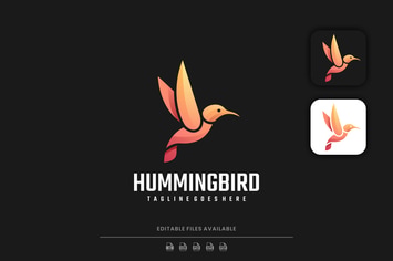 Humming Bird Gradient Logo