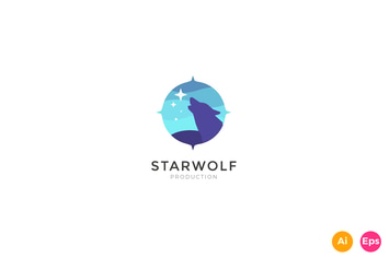 Star Wolf Creative Studio Logo Template