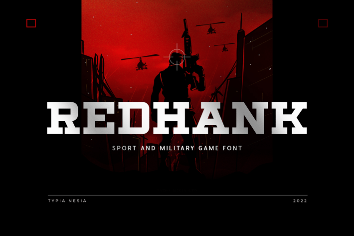 Redhank - Modern Expanded Slab Serif - Game Font