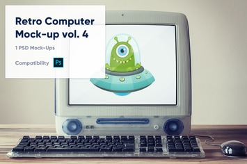 1 Retro Computer Mockup vol. 4
