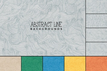 Hand Drawn Abstract Line Backgrounds 