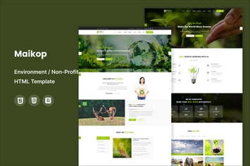  Maikop - Environment / Non-Profit HTML Template 