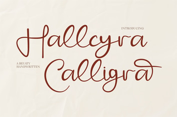 Hallcyra Calligra - beauty Handwritten