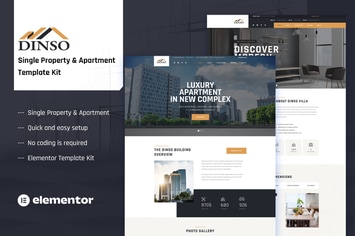 Dinso - Single Property & Apartment Elementor Template Kit