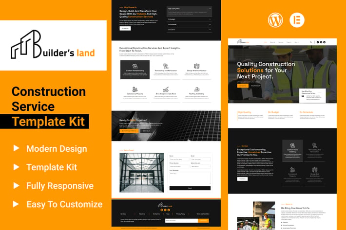 Builders Land - Construction & Building Elementor Template Kit