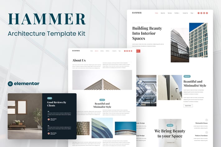 Hammer - Minimal Architecture Elementor Template Kit