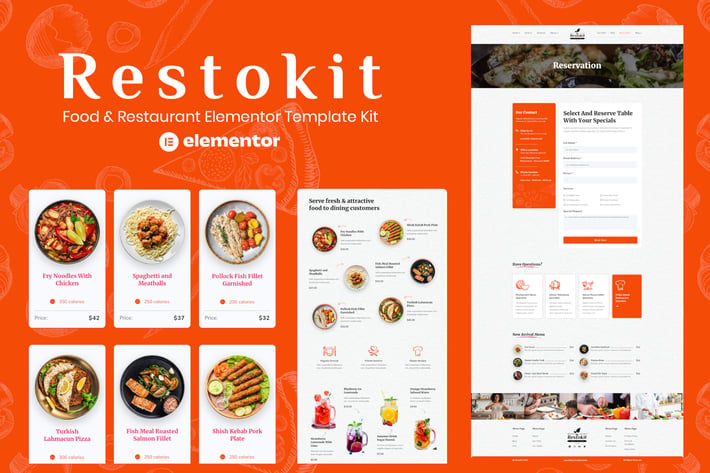 Restokit - Food & Restaurant Elementor Template Kit