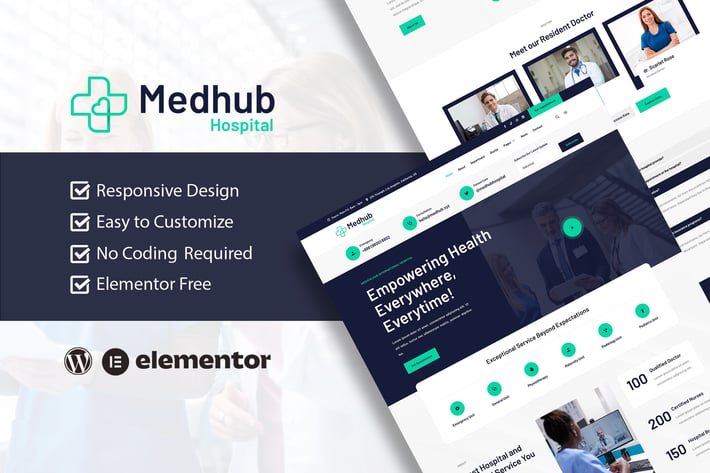 MedHub - Hospital & Medical Elementor Template Kit