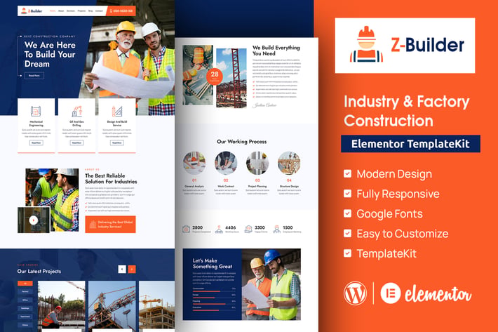 Z-Builder - Construction Elementor Template Kit
