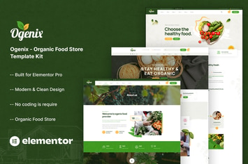 Ogenix - Organic Food Store Elementor Template Kit