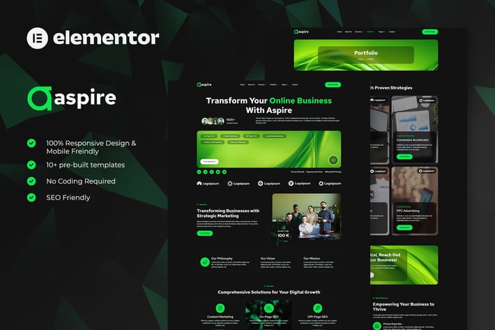 Aspire - SEO & Digital Marketing Elementor Template Kit