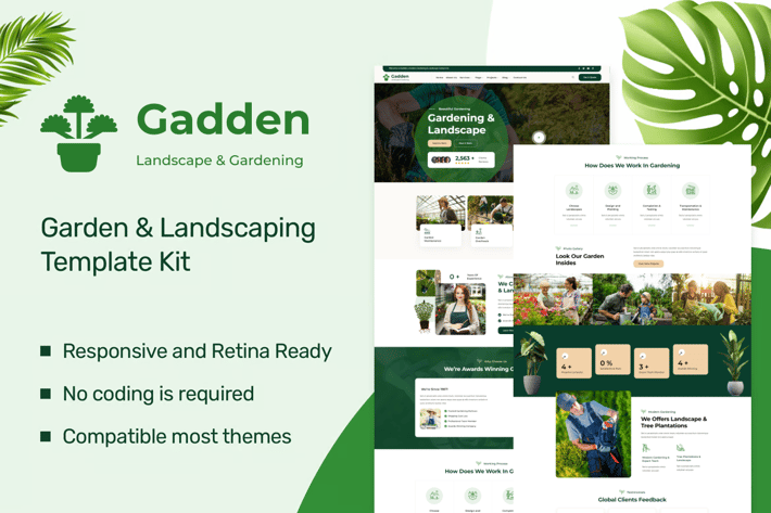 Gadden - Garden & Landscaping Elementor Template Kit