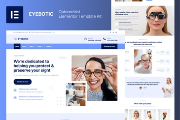 EyeBotic - Optometrist Elementor Pro Template Kit