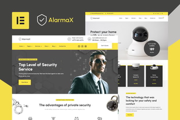 Alarmax - Security Services & Alarm Installation Elementor Pro Template Kit