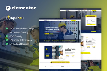 Sparkon - Electrical Installation & Maintenance Service Elementor Pro Template Kit