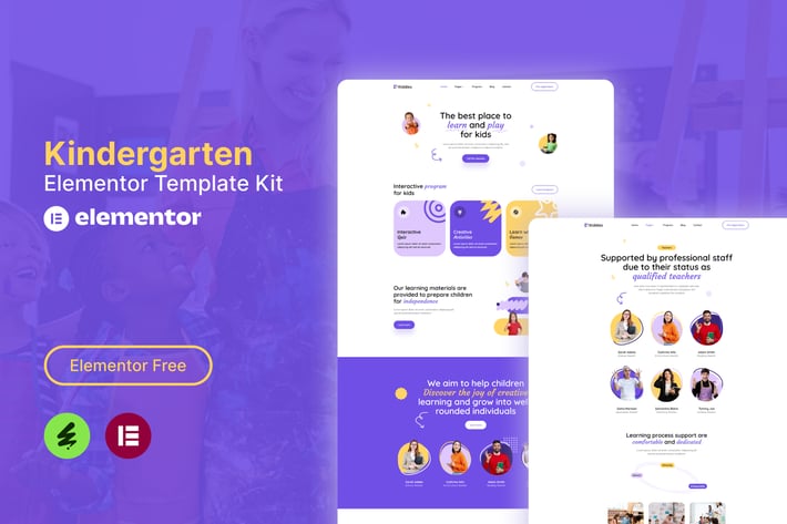Kiddies - Kindergarten Elementor Template Kit