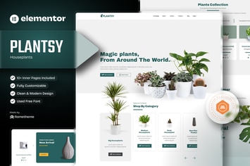 Plantsy - Houseplants Elementor Template Kit