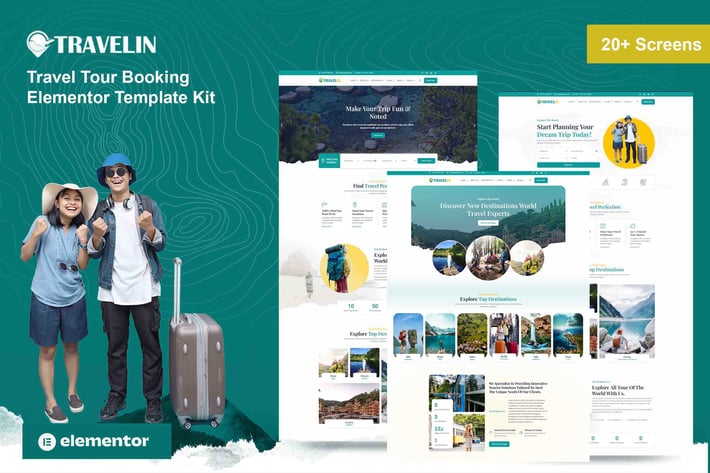 Travelin - Travel Tour Booking Elementor Template Kit