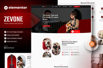 Zevone - Music Lessons & School Elementor Template Kit