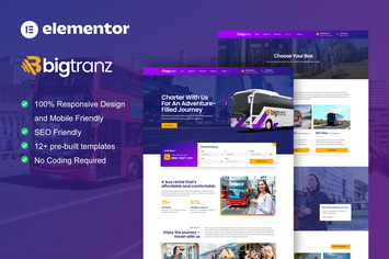BigTranz - Bus Charter Service & Rental Elementor Template Kit