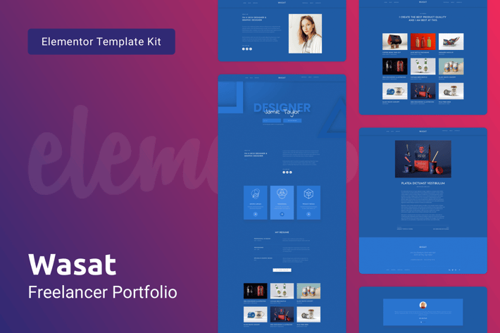 Wasat — Creative Portfolio Elementor Template Kit