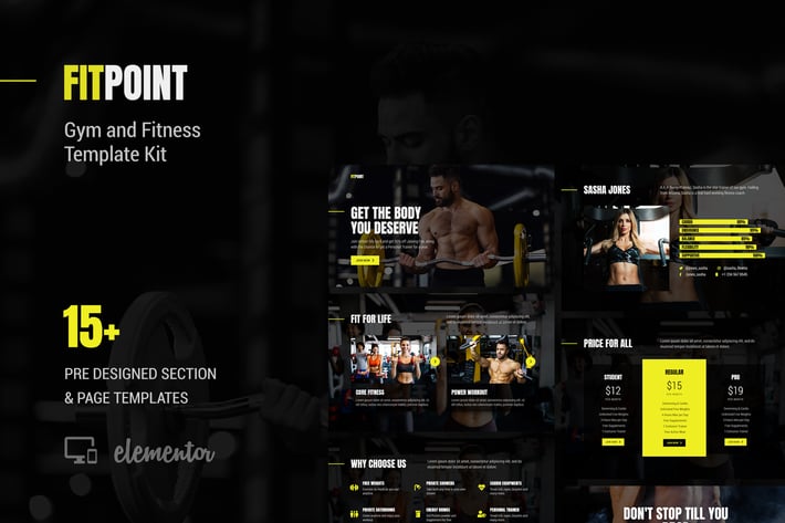 Fit Point - Gym & Fitness Elementor Template Kit