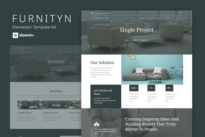 Furnityn -  Interior Design Elementor Kit Template