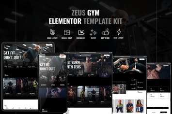 Zeus - Gym & Fitness Elementor Template Kit