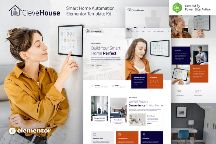Clevehouse – Smart Home Automation Elementor Template Kit