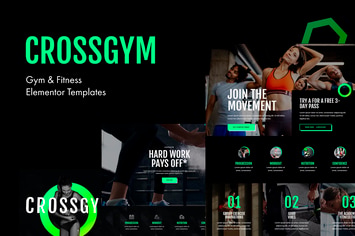 CrossGym - Gym & Fitness Elementor Template Kit