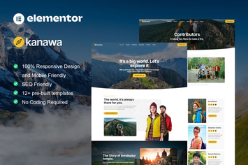 Kanawa - Modern Travel Blog Elementor Template Kit