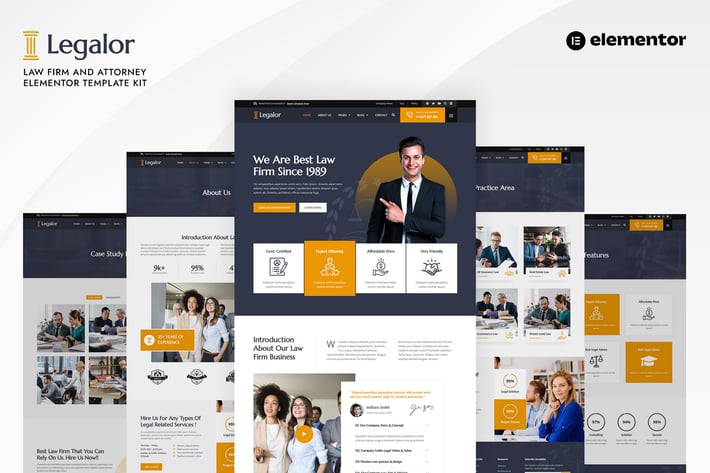 Legalor - Law Firm & Attorney Elementor Template Kit
