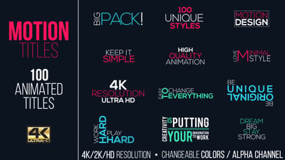 Motion Titles Pack
