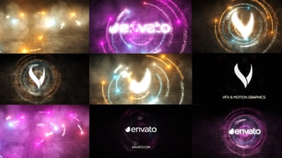 Particles Energy Logo Revel