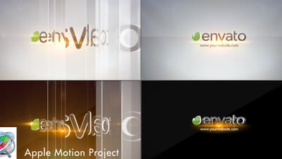 Simple Glossy Slider Logo - Apple Motion