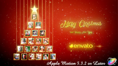 Christmas Tree Photos Opener - Apple Motion